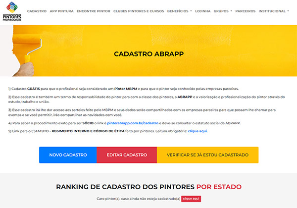 Página de Cadastro ABRAPP